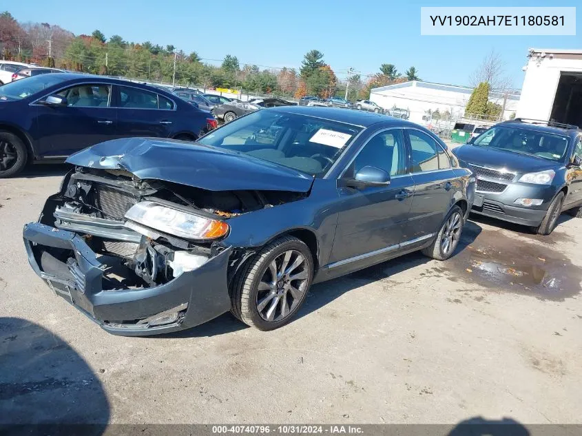 2014 Volvo S80 T6 Premier Plus VIN: YV1902AH7E1180581 Lot: 40740796