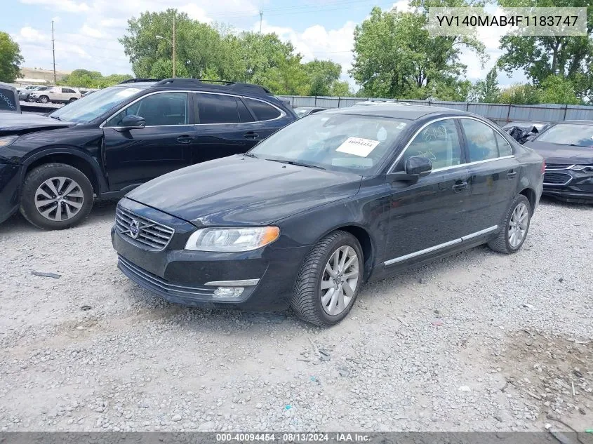 2015 Volvo S80 T5 VIN: YV140MAB4F1183747 Lot: 40094454