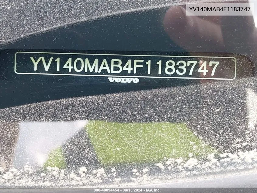 YV140MAB4F1183747 2015 Volvo S80 T5