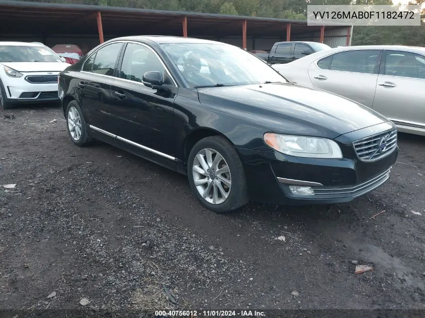 2015 Volvo S80 T5 VIN: YV126MAB0F1182472 Lot: 40756012