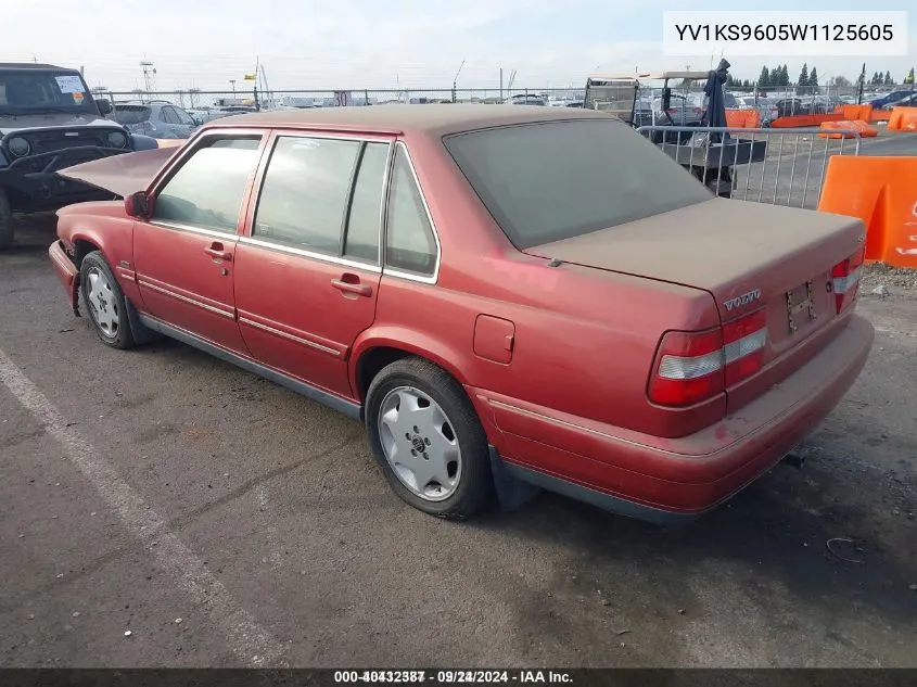 1998 Volvo S90 VIN: YV1KS9605W1125605 Lot: 40432387