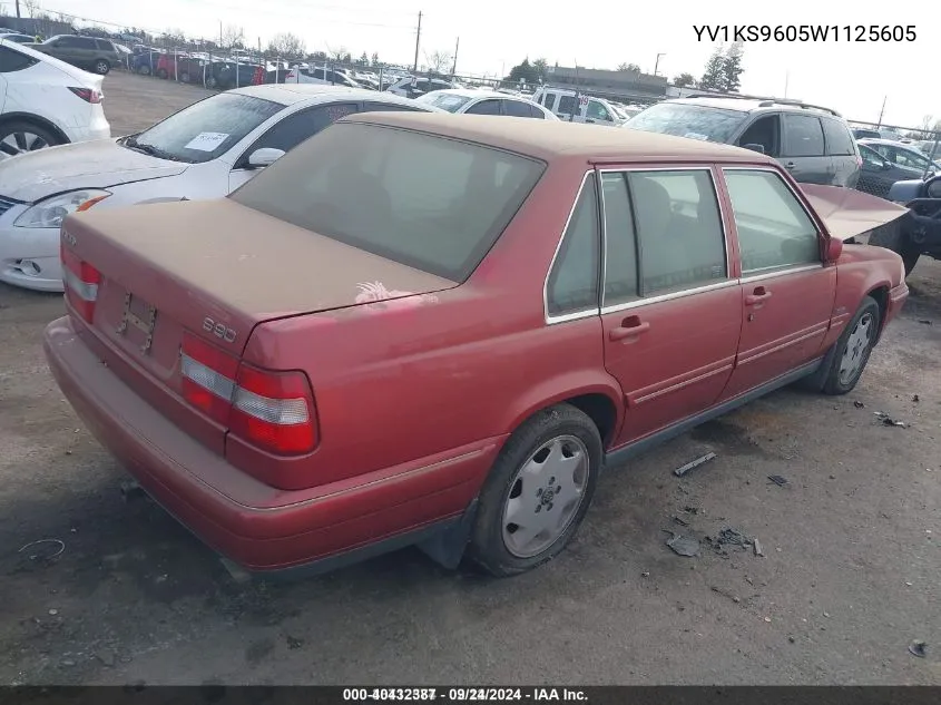 1998 Volvo S90 VIN: YV1KS9605W1125605 Lot: 40432387