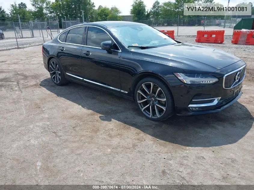 2017 Volvo S90 T6 Inscription VIN: YV1A22ML9H1001081 Lot: 39970674