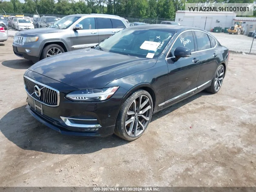 2017 Volvo S90 T6 Inscription VIN: YV1A22ML9H1001081 Lot: 39970674