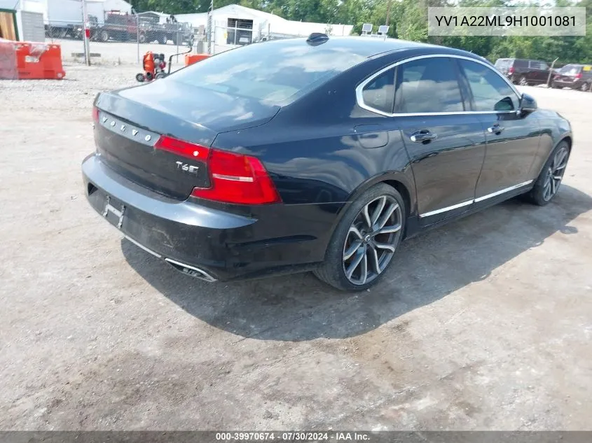 2017 Volvo S90 T6 Inscription VIN: YV1A22ML9H1001081 Lot: 39970674