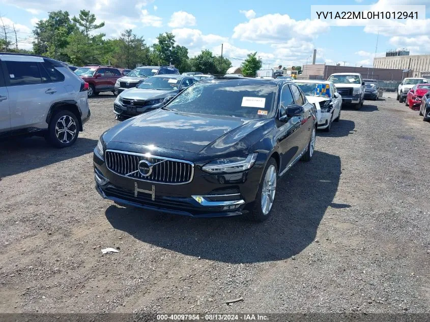 2017 Volvo S90 T6 Inscription VIN: YV1A22ML0H1012941 Lot: 40097954