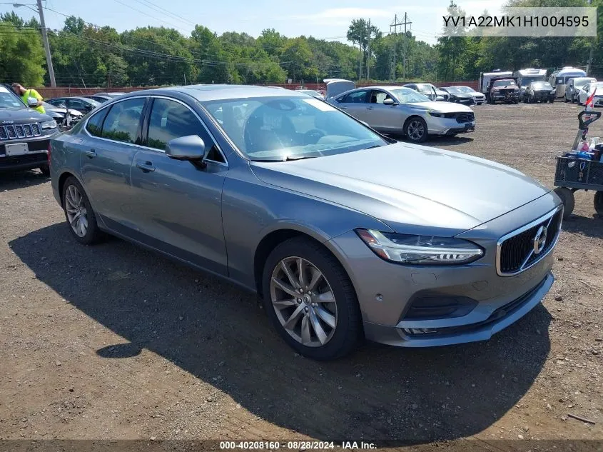 2017 Volvo S90 T6 Momentum VIN: YV1A22MK1H1004595 Lot: 40208160