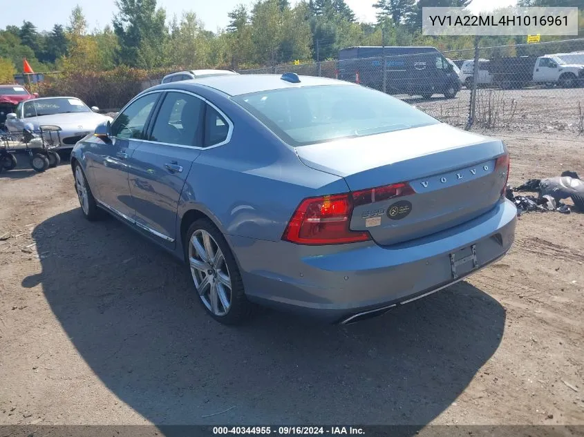 YV1A22ML4H1016961 2017 Volvo S90 T6 Inscription