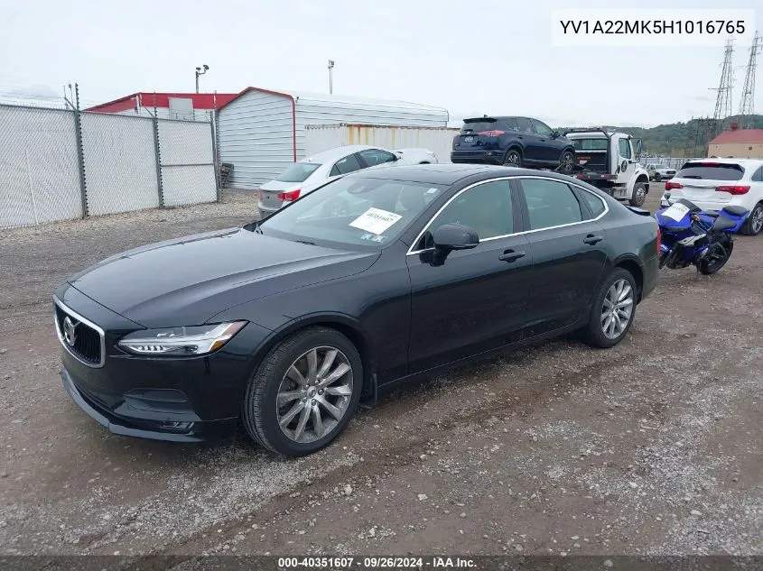 YV1A22MK5H1016765 2017 Volvo S90 T6 Momentum