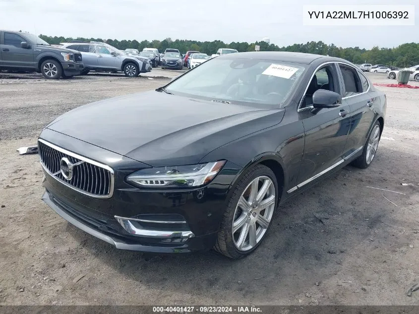 YV1A22ML7H1006392 2017 Volvo S90 T6 Inscription