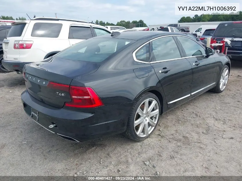 YV1A22ML7H1006392 2017 Volvo S90 T6 Inscription