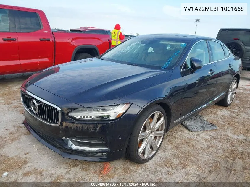 2017 Volvo S90 T6 Inscription VIN: YV1A22ML8H1001668 Lot: 40614786