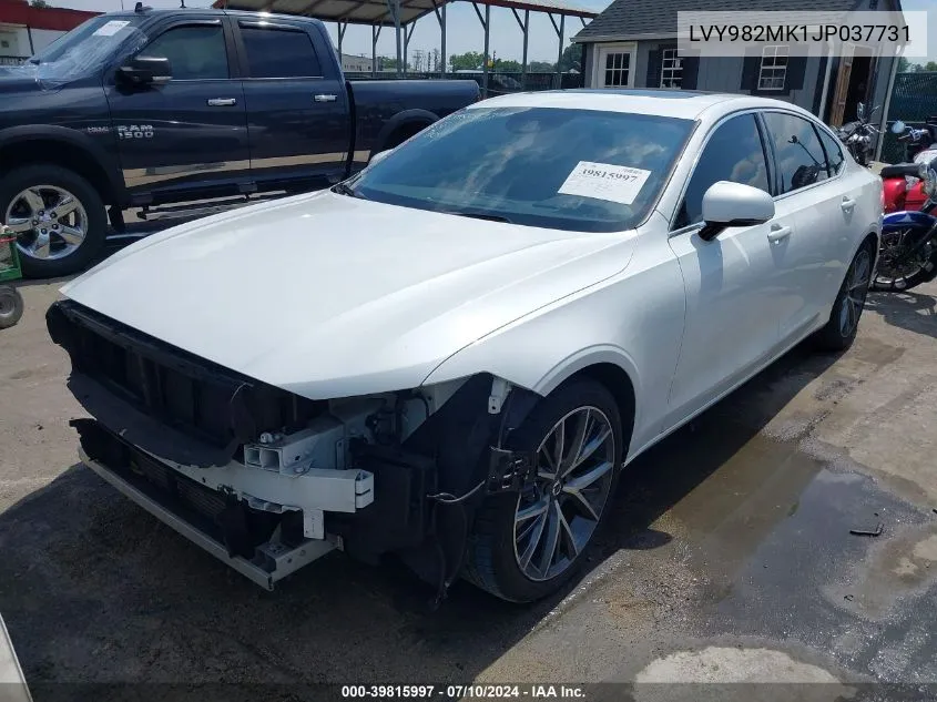 2018 Volvo S90 T5 Momentum VIN: LVY982MK1JP037731 Lot: 39815997