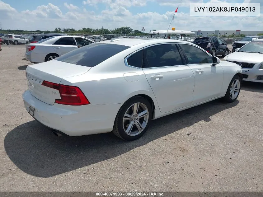 2018 Volvo S90 T5 Momentum VIN: LVY102AK8JP049013 Lot: 40079993