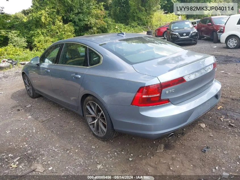 LVY982MK3JP040114 2018 Volvo S90 T5 Momentum