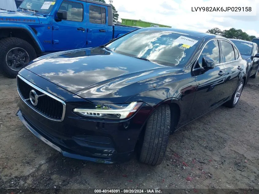 LVY982AK6JP029158 2018 Volvo S90 T5 Momentum