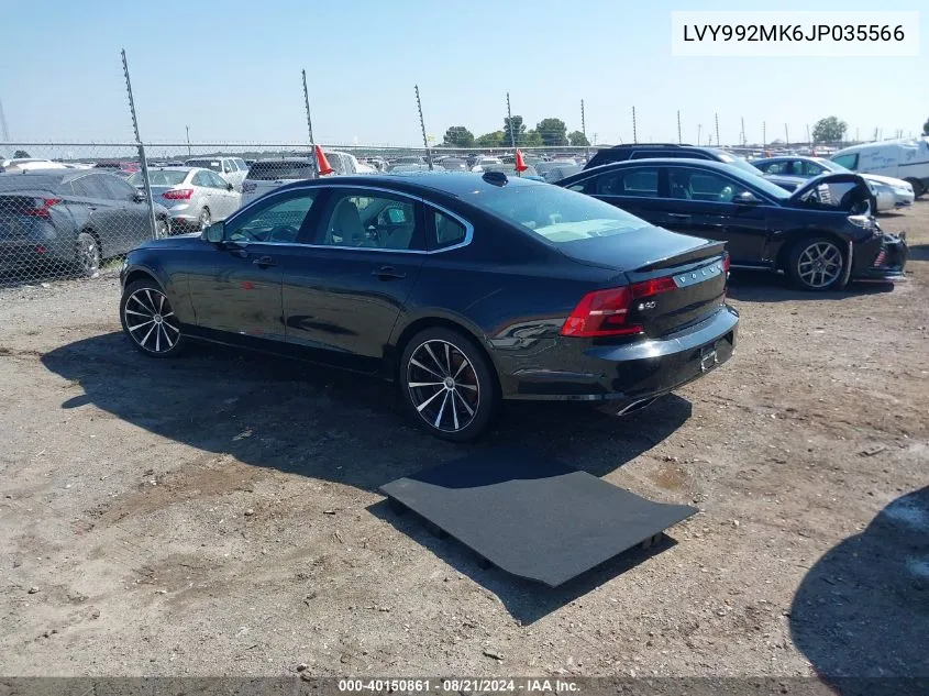 LVY992MK6JP035566 2018 Volvo S90 T6 Momentum