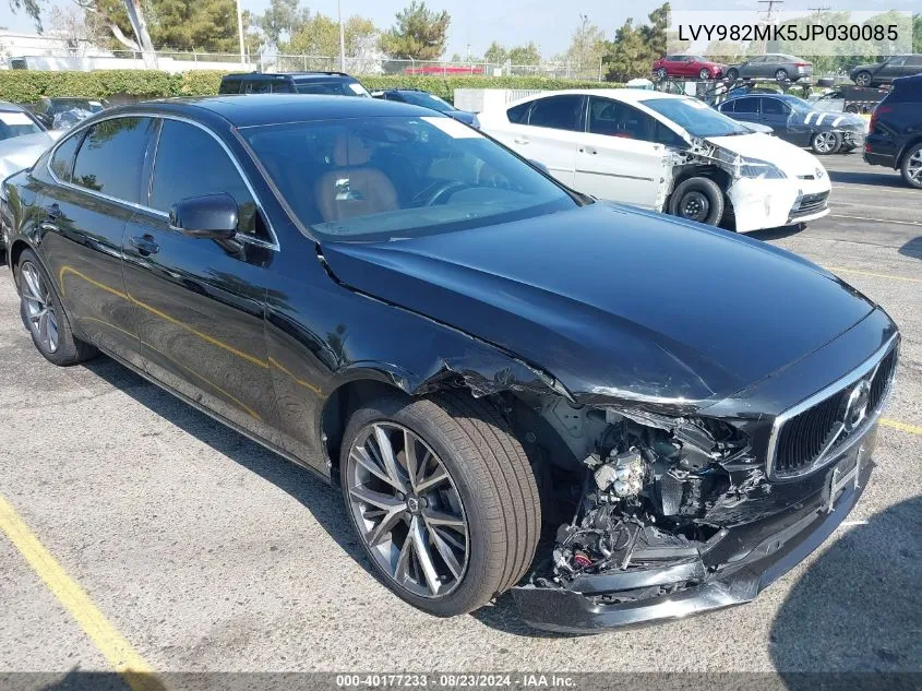 2018 Volvo S90 T5 Momentum VIN: LVY982MK5JP030085 Lot: 40177233