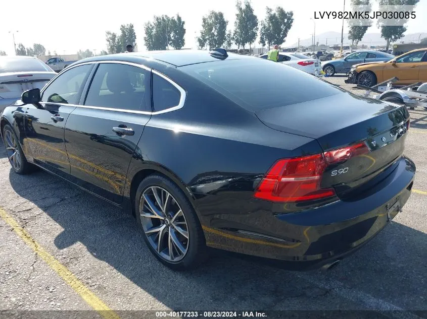 2018 Volvo S90 T5 Momentum VIN: LVY982MK5JP030085 Lot: 40177233