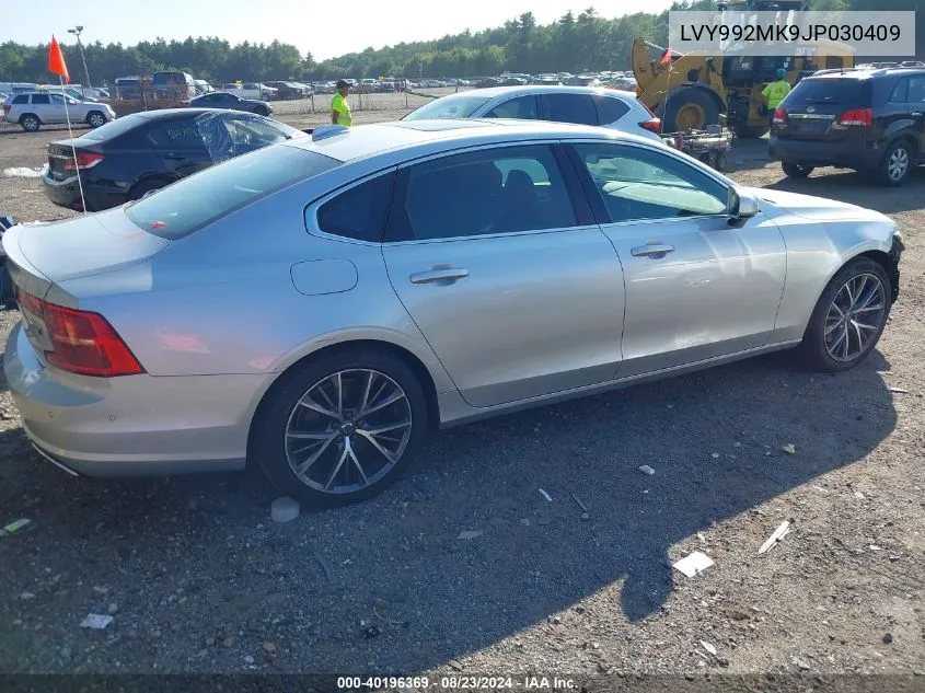 LVY992MK9JP030409 2018 Volvo S90 T6 Momentum