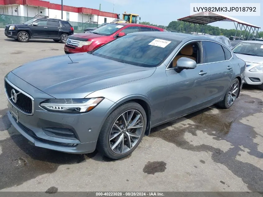 LVY982MK3JP018792 2018 Volvo S90 T5 Momentum