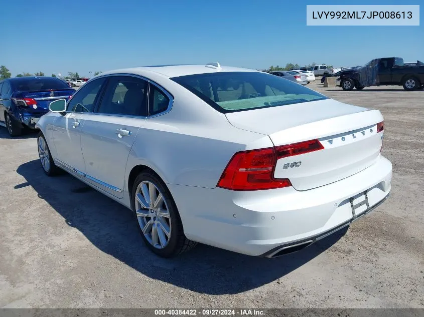 2018 Volvo S90 T6 Inscription VIN: LVY992ML7JP008613 Lot: 40384422