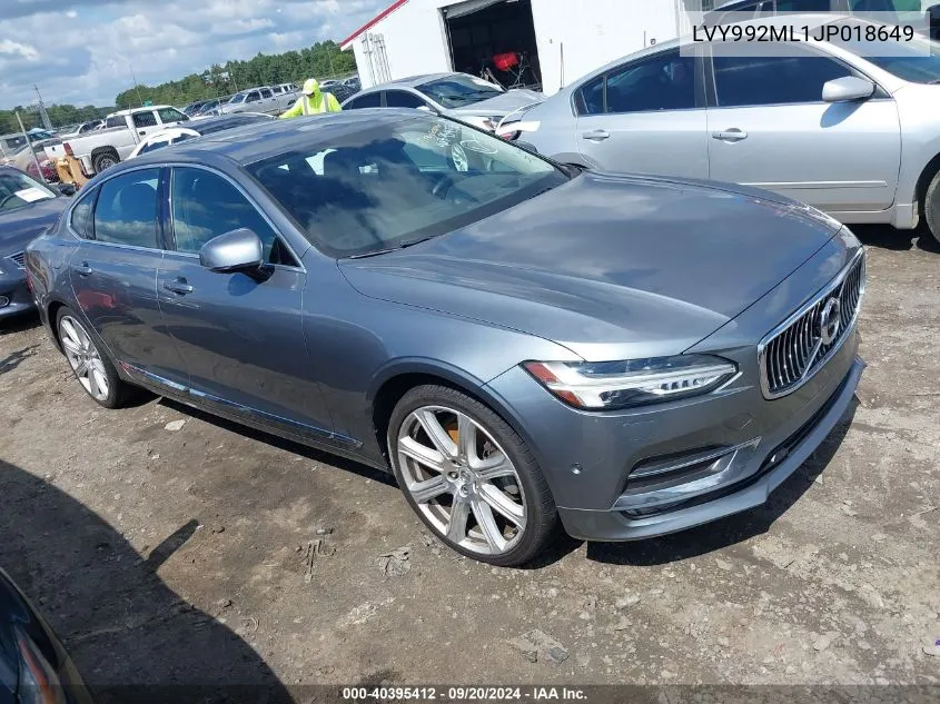 LVY992ML1JP018649 2018 Volvo S90 T6 Inscription