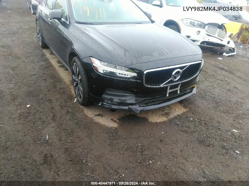 2018 Volvo S90 T5 Momentum VIN: LVY982MK4JP034838 Lot: 40447971