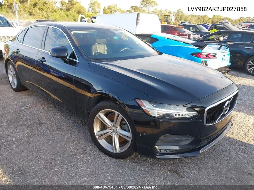 2018 Volvo S90 T5 Momentum VIN: LVY982AK2JP027858 Lot: 40475431