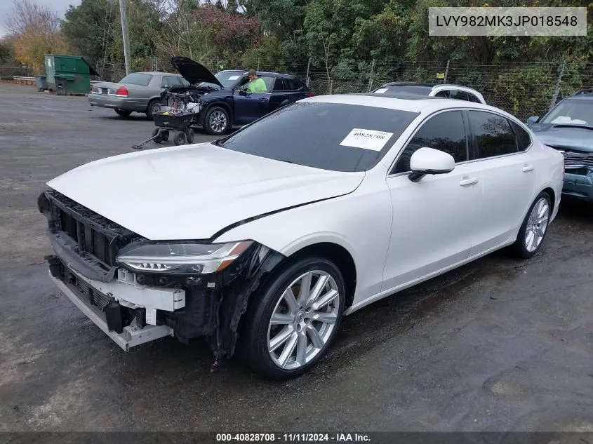 2018 Volvo S90 T5 Momentum VIN: LVY982MK3JP018548 Lot: 40828708