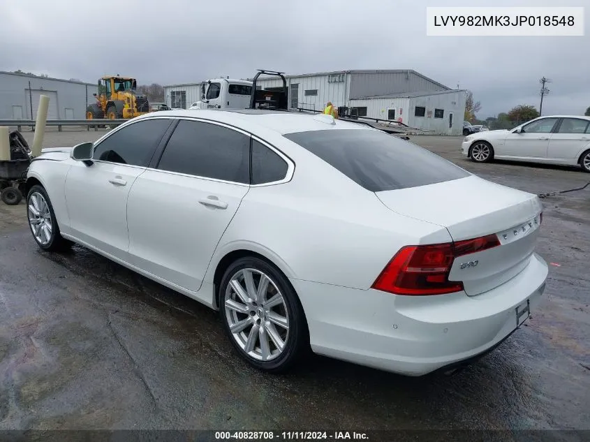 2018 Volvo S90 T5 Momentum VIN: LVY982MK3JP018548 Lot: 40828708