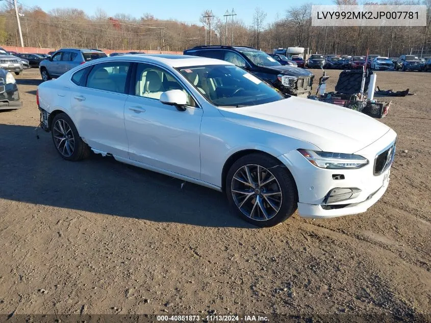 2018 Volvo S90 T6 Momentum VIN: LVY992MK2JP007781 Lot: 40851873