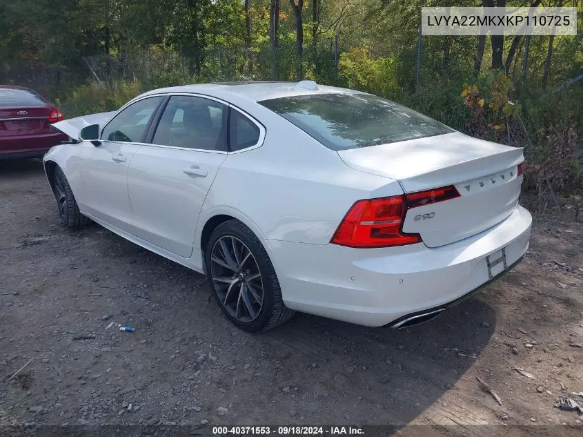 LVYA22MKXKP110725 2019 Volvo S90 T6 Momentum