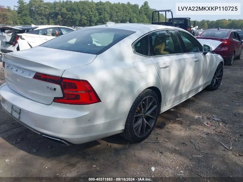 LVYA22MKXKP110725 2019 Volvo S90 T6 Momentum