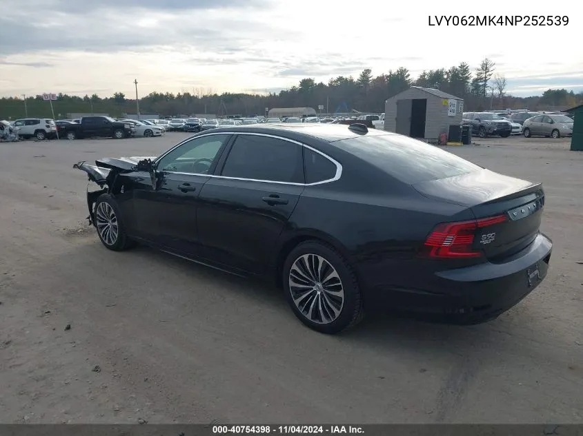 LVY062MK4NP252539 2022 Volvo S90 B6 Momentum