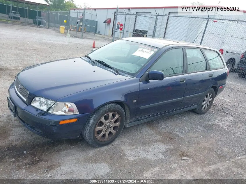 2001 Volvo V40 A/Sport Edition VIN: YV1VW29591F655202 Lot: 39911639