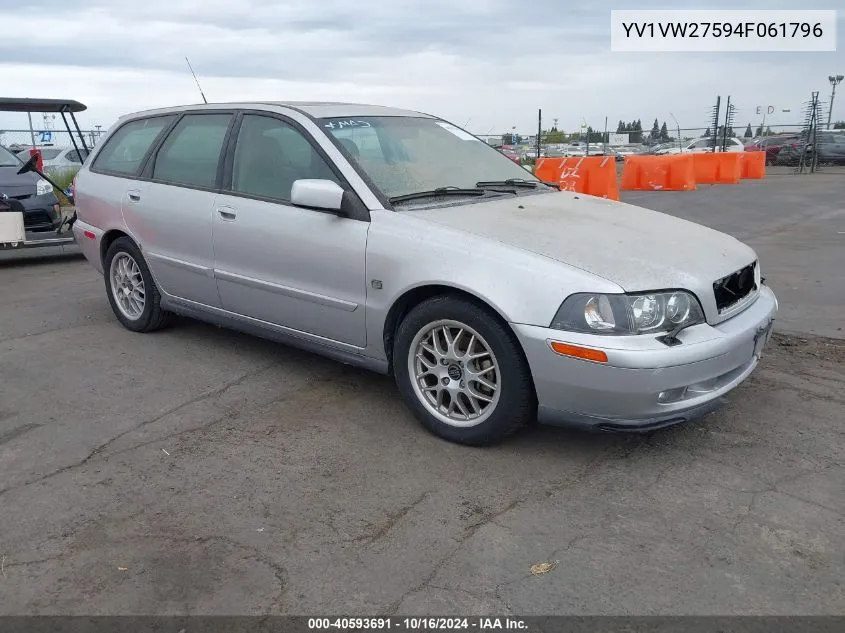 YV1VW27594F061796 2004 Volvo V40 A/Lse