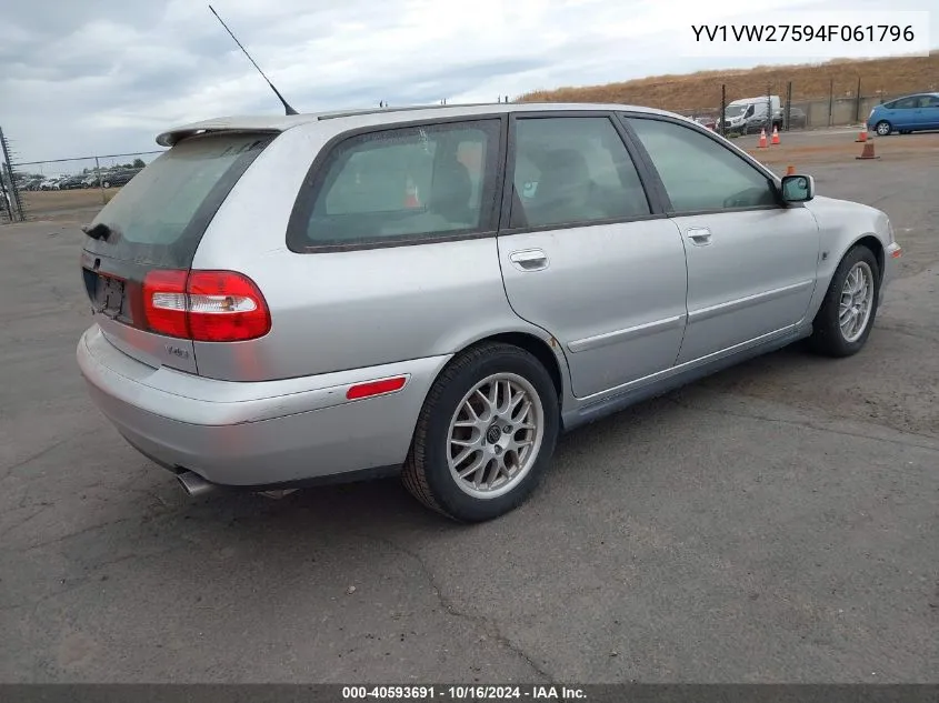 2004 Volvo V40 A/Lse VIN: YV1VW27594F061796 Lot: 40593691