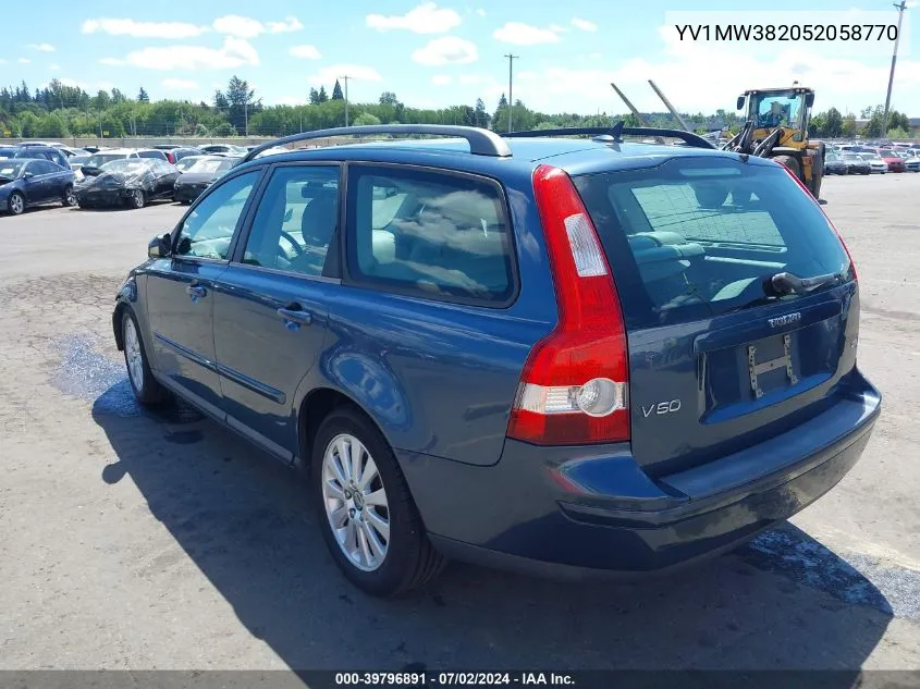 2005 Volvo V50 2.4I VIN: YV1MW382052058770 Lot: 39796891