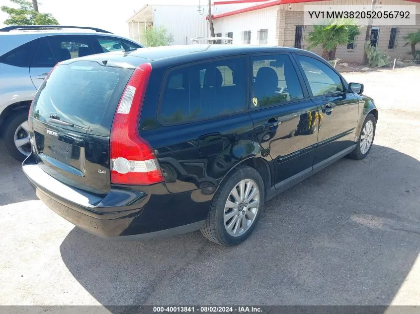 2005 Volvo V50 2.4I VIN: YV1MW382052056792 Lot: 40013841