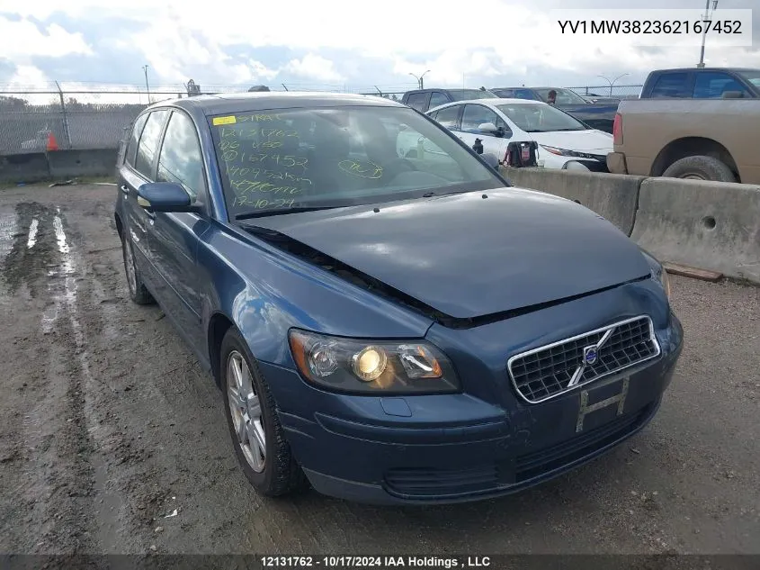 YV1MW382362167452 2006 Volvo V50