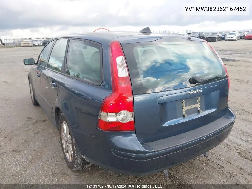 2006 Volvo V50 VIN: YV1MW382362167452 Lot: 12131762