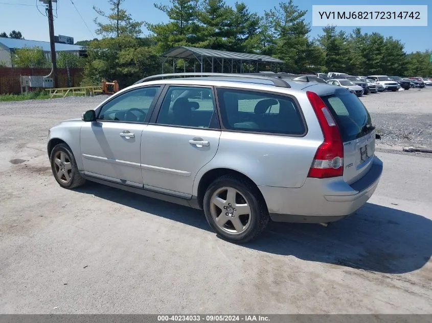 2007 Volvo V50 T5 VIN: YV1MJ682172314742 Lot: 40234033