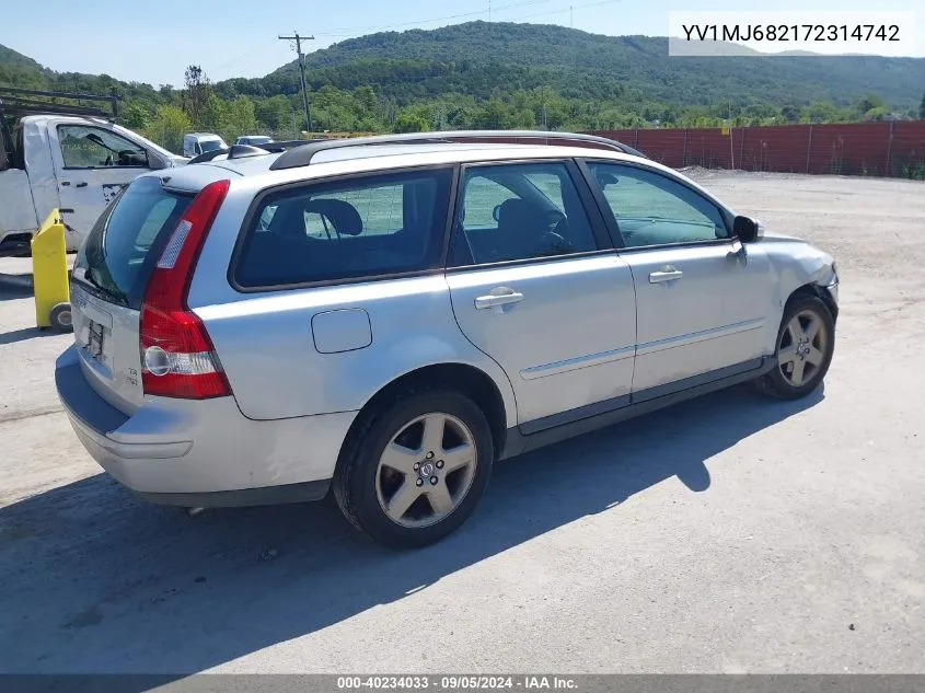 2007 Volvo V50 T5 VIN: YV1MJ682172314742 Lot: 40234033