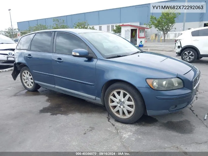 2007 Volvo V50 T5 VIN: YV1MW682X72292063 Lot: 40356570