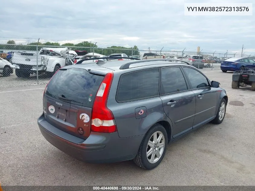 2007 Volvo V50 2.4I VIN: YV1MW382572313576 Lot: 40440698