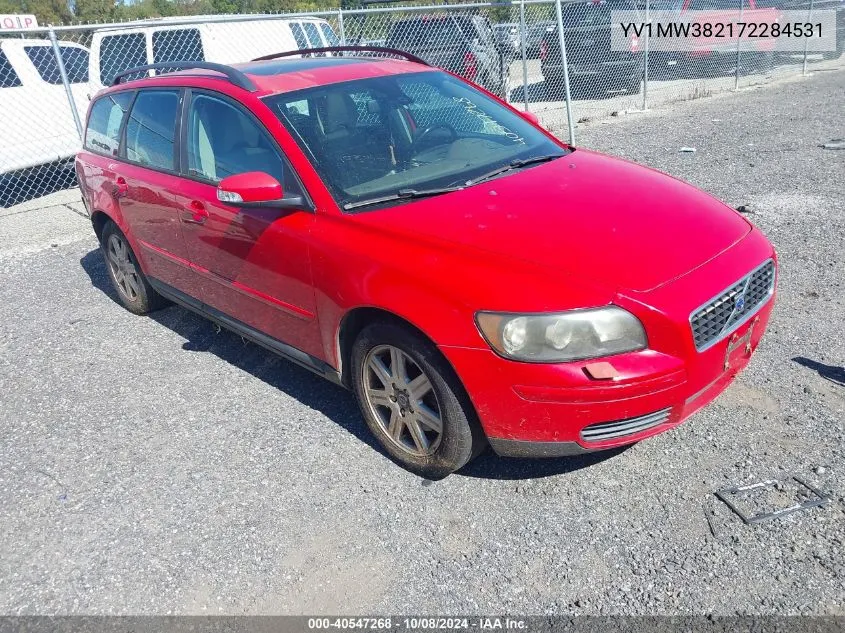 2007 Volvo V50 2.4L VIN: YV1MW382172284531 Lot: 40547268