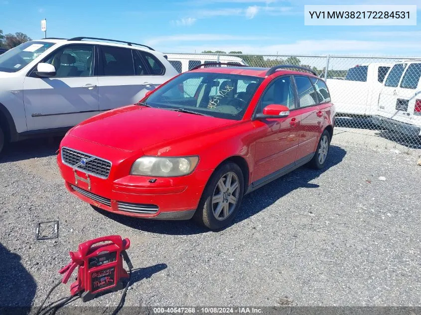 2007 Volvo V50 2.4L VIN: YV1MW382172284531 Lot: 40547268