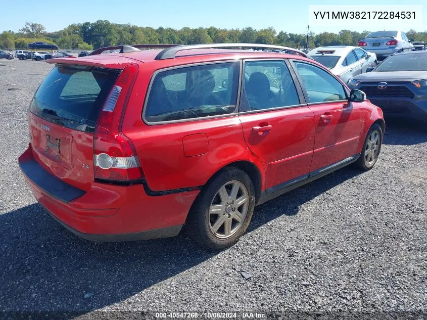 2007 Volvo V50 2.4L VIN: YV1MW382172284531 Lot: 40547268