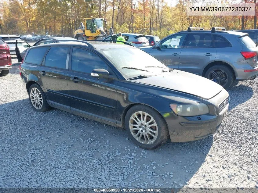 2007 Volvo V50 2.4I VIN: YV1MW390672280374 Lot: 40650920